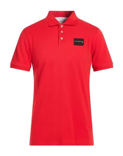 Richmond X Man Polo Shirt Red Size M Cotton