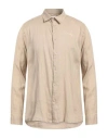 Richmond X Man Shirt Beige Size 44 Linen In Beige