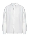 Richmond X Man Shirt Ivory Size 42 Linen In White