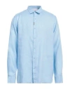 Richmond X Man Shirt Light Blue Size 46 Linen