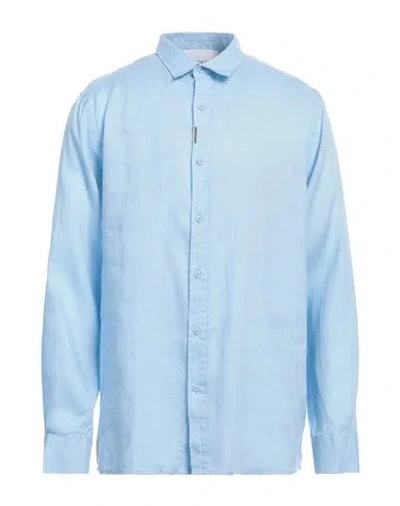Richmond X Man Shirt Light Blue Size 46 Linen