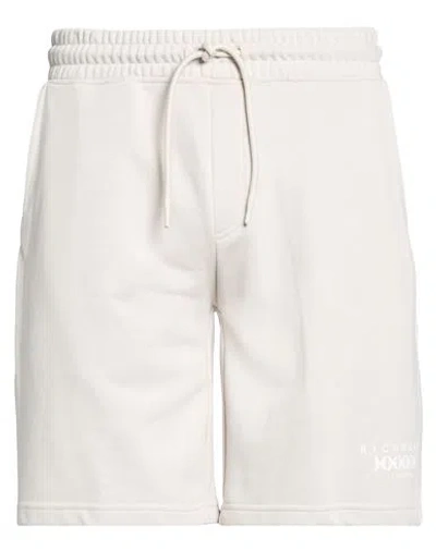 Richmond X Man Shorts & Bermuda Shorts Light Grey Size Xxl Cotton, Polyester In White