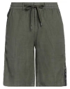 Richmond X Man Shorts & Bermuda Shorts Military Green Size 30 Linen