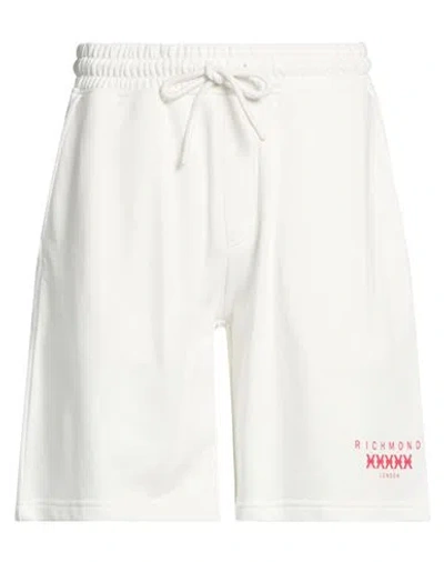 Richmond X Man Shorts & Bermuda Shorts White Size L Cotton, Polyester