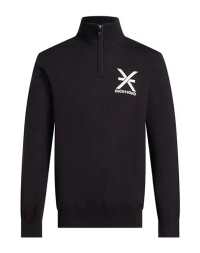 Richmond X Man Sweater Black Size Xl Cotton, Merino Wool