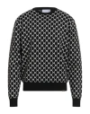 Richmond X Man Sweater Black Size Xl Viscose, Nylon In Multi