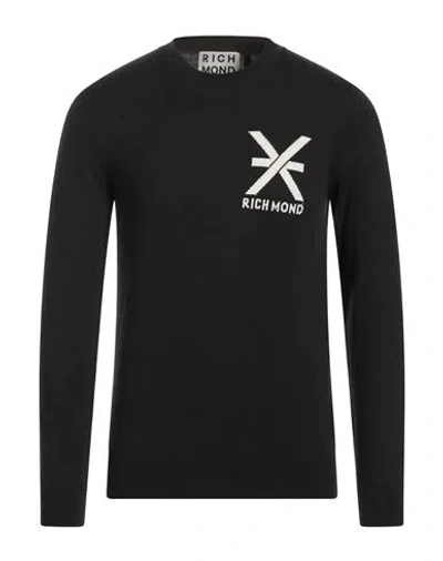 Richmond X Man Sweater Black Size Xxl Cotton, Merino Wool In Brown