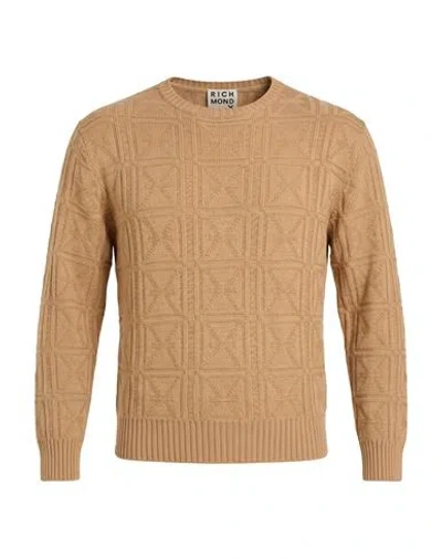 Richmond X Man Sweater Camel Size S Nylon, Viscose, Wool, Cashmere In Silver