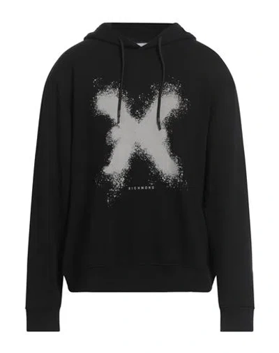 Richmond X Man Sweatshirt Black Size 3xl Cotton, Polyester