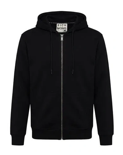 Richmond X Man Sweatshirt Black Size S Cotton, Polyester