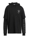 Richmond X Man Sweatshirt Black Size Xl Cotton, Polyester In Black