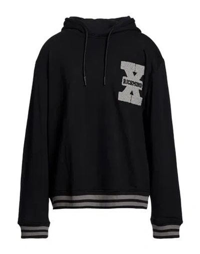 Richmond X Man Sweatshirt Black Size Xxl Cotton, Polyester In Blue