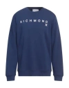 Richmond X Man Sweatshirt Blue Size 3xl Cotton, Polyester