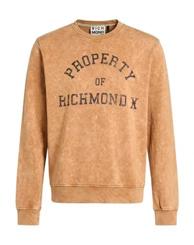Richmond X Man Sweatshirt Camel Size S Cotton, Polyester In Brown