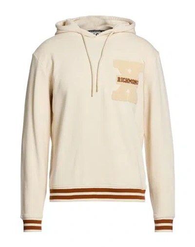 Richmond X Man Sweatshirt Cream Size S Cotton, Polyester In White