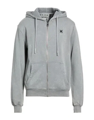 Richmond X Man Sweatshirt Grey Size Xl Cotton, Polyester In Gray
