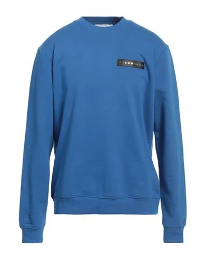Richmond X Man Sweatshirt Light Blue Size Xl Cotton, Polyester
