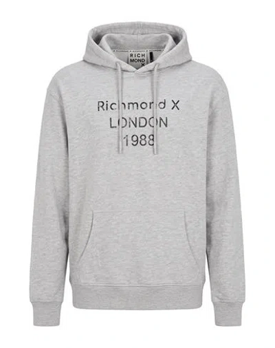 Richmond X Man Sweatshirt Light Grey Size M Cotton, Polyester In Neutral