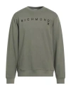 Richmond X Man Sweatshirt Military Green Size 3xl Cotton, Polyester