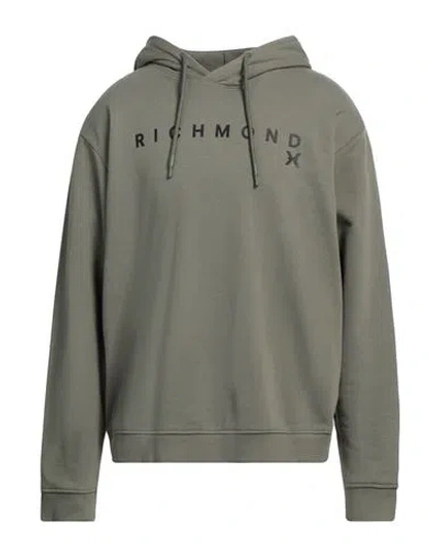 Richmond X Man Sweatshirt Military Green Size Xxl Cotton, Polyester