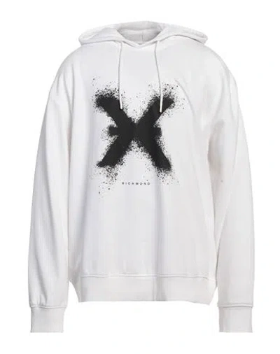 Richmond X Man Sweatshirt White Size 3xl Cotton, Polyester
