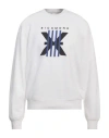 Richmond X Man Sweatshirt White Size Xl Cotton, Polyester