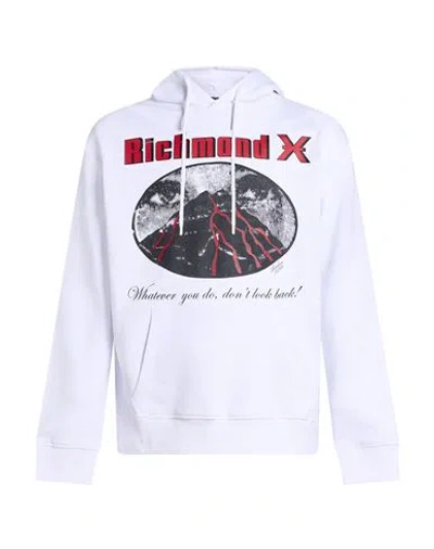 Richmond X Man Sweatshirt White Size Xl Cotton, Polyester