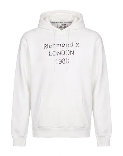 Richmond X Man Sweatshirt White Size Xl Cotton, Polyester