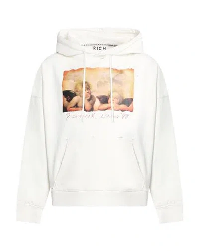 Richmond X Man Sweatshirt White Size Xxl Cotton In Black