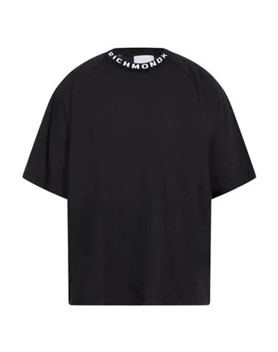 Richmond X Man T-shirt Black Size L Cotton In Blue
