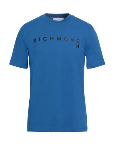 Richmond X Man T-shirt Bright Blue Size M Cotton