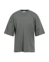 Richmond X Man T-shirt Military Green Size M Cotton In Gray