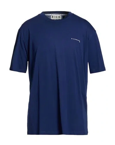 Richmond X Man T-shirt Beige Size Xxl Cotton, Viscose In Blue