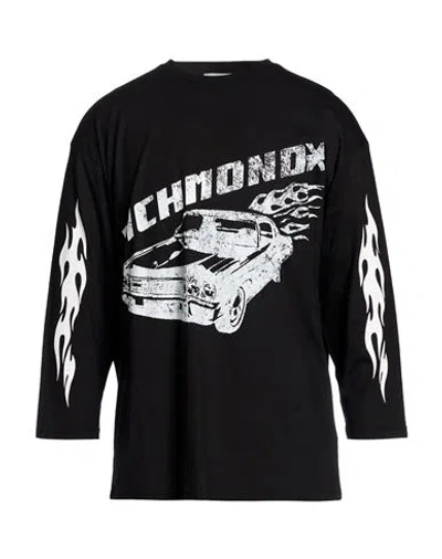 Richmond X Man T-shirt Black Size Xxl Cotton In Blue