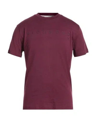 Richmond X Man T-shirt Burgundy Size Xxl Pima Cotton In Red