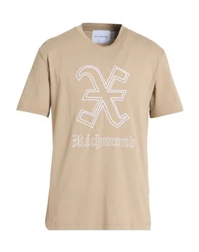 Richmond X Man T-shirt Khaki Size L Cotton In Brown