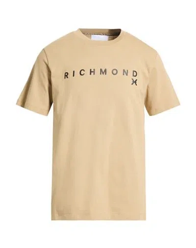 Richmond X Man T-shirt Khaki Size Xxl Cotton In Neutral