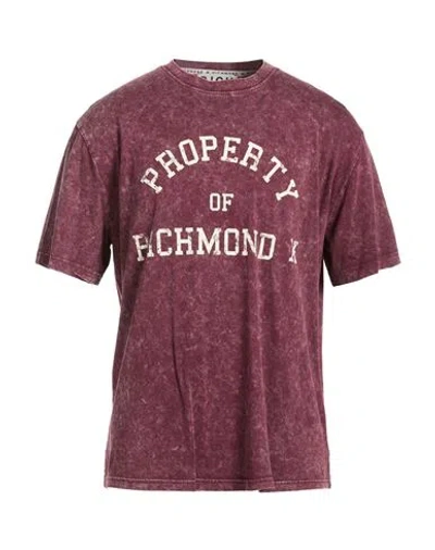 Richmond X Man T-shirt Plum Size Xl Cotton In Brown