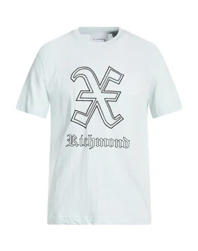 Richmond X Man T-shirt Sky Blue Size Xxl Cotton In White