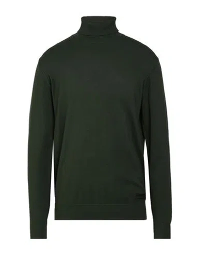 Richmond X Man Turtleneck Dark Green Size Xxl Viscose, Nylon
