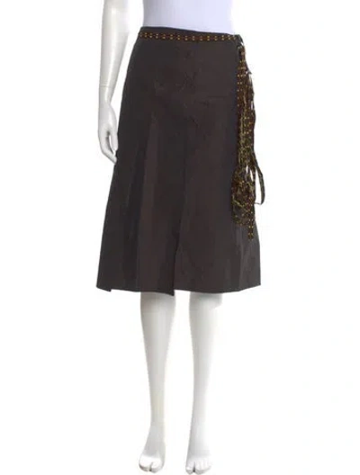 Pre-owned Richmond X Pleated Accents Knee-length Skirt W/ Tags In Blue