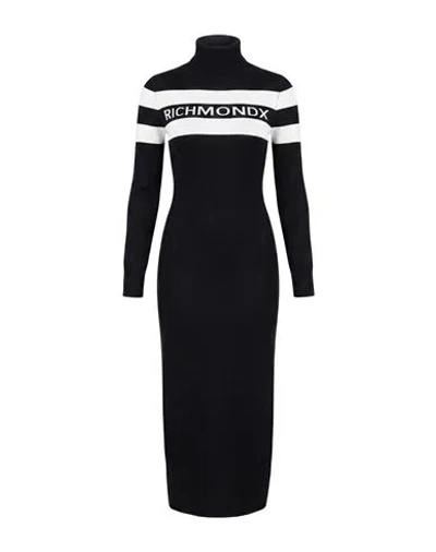 Richmond X Woman Midi Dress Black Size M Viscose, Nylon
