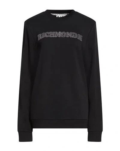 Richmond X Woman Sweatshirt Black Size Xl Cotton, Polyester In Multi