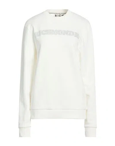 Richmond X Woman Sweatshirt Ivory Size L Cotton, Polyester In White
