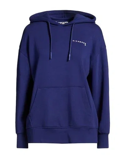 Richmond X Woman Sweatshirt Navy Size Xl Cotton, Polyester In Blue
