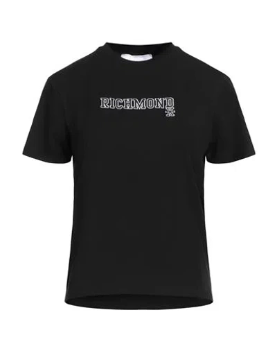 Richmond X Woman T-shirt Black Size L Cotton, Elastane