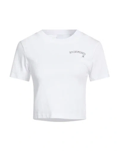 Richmond X Woman T-shirt White Size M Cotton, Modal, Elastane
