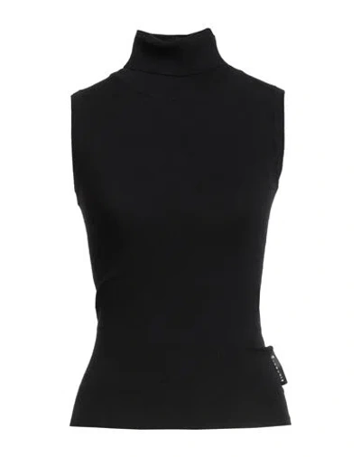 Richmond X Woman Turtleneck Black Size L Viscose, Polyester, Nylon