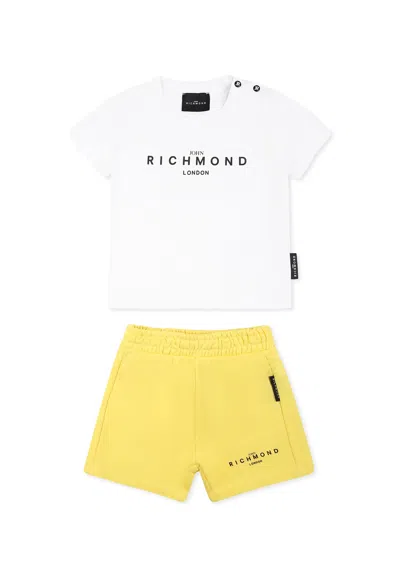 Richmond Yellow Suit For Baby Boy With Logo