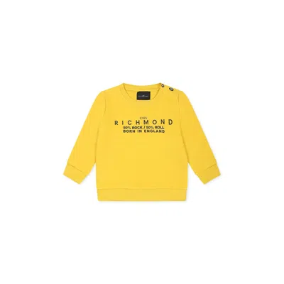 Richmond Yellow Sweatshirt For Baby Boy With Logo